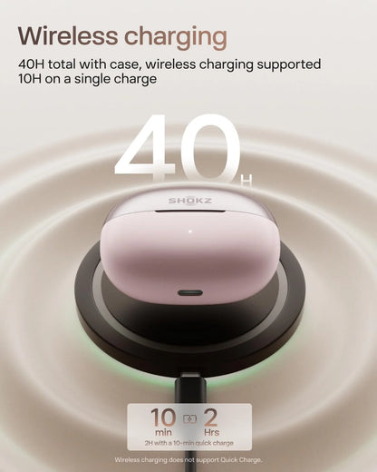 SHOKZ OpenDots ONE-Open-Ear Headphones, Clip-On Earbuds-Wireless Bluetooth Earbuds with Microphone-Secure, Lightweight, Comfort-Premium Dolby Audio-Water Resistant-Fast Charging (Renewed)