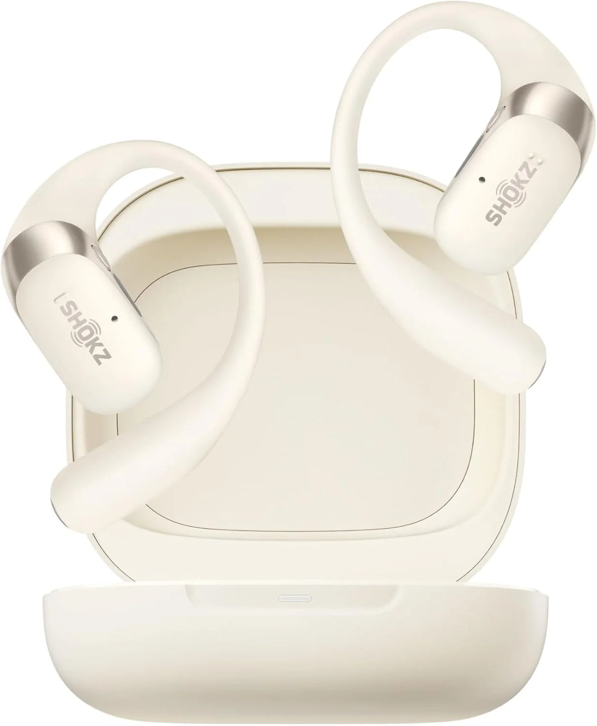 SHOKZ OpenFit 2 Open-Ear Earhook Bluetooth Earbuds, White,48H Playtime